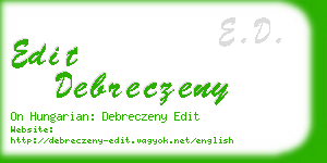 edit debreczeny business card